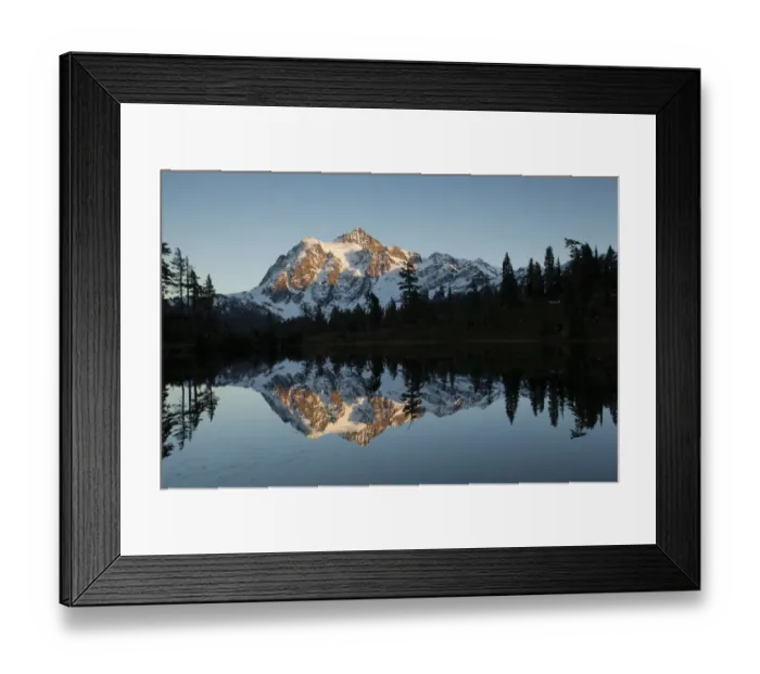 Framed Print : Picture Lake and Mount Shuksan in the Northern Cascades, Rockport, Washington, United States Framed Print : Picture Lake and Mount Shuksan in the Northern Cascades, Rockport, Washington, United States