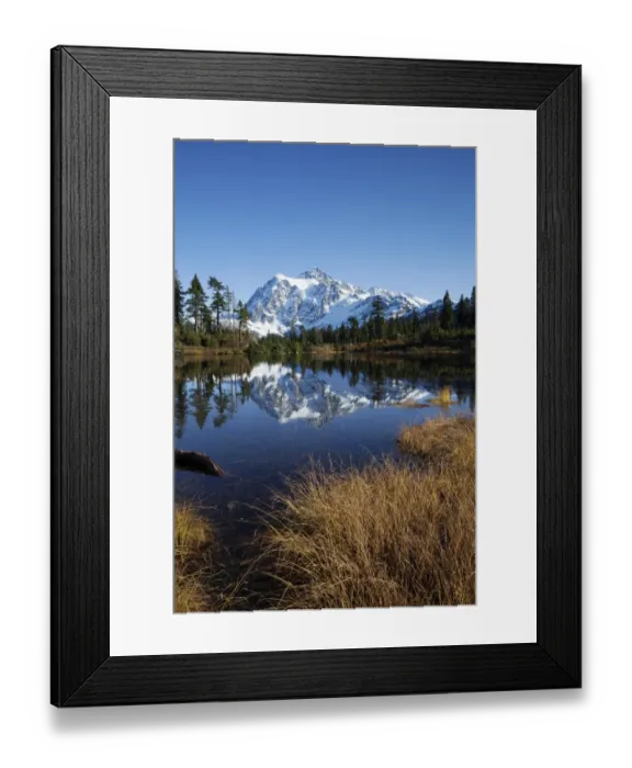 Framed Print : Picture Lake in the Northern Cascades, Rockport, Washington, United States Framed Print : Picture Lake in the Northern Cascades, Rockport, Washington, United States