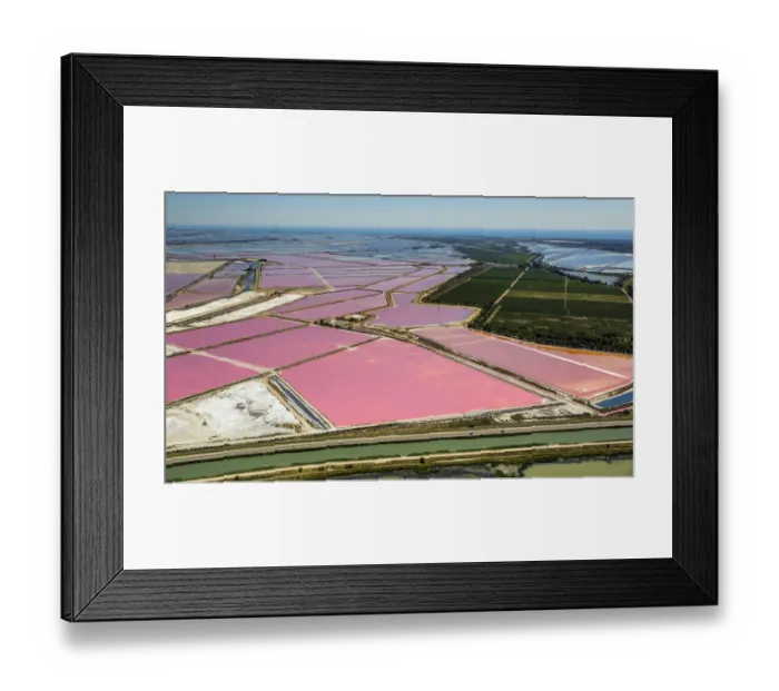 Framed Print : Salines, Aigues-Mortes, Camargue, Languedoc-Roussillon, France Framed Print : Salines, Aigues-Mortes, Camargue, Languedoc-Roussillon, France