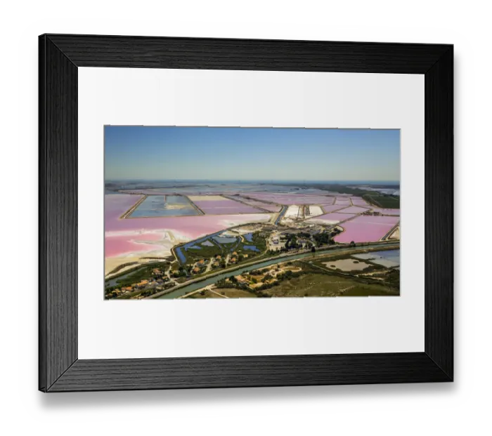 Framed Print : Salines, Aigues-Mortes, Camargue, Languedoc-Roussillon, France Framed Print : Salines, Aigues-Mortes, Camargue, Languedoc-Roussillon, France