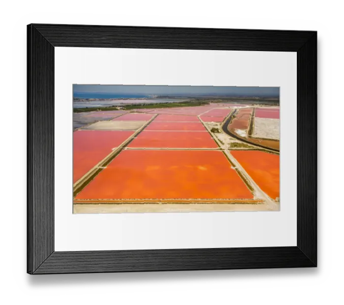 Framed Print : Salines, Aigues-Mortes, Camargue, Languedoc-Roussillon, France Framed Print : Salines, Aigues-Mortes, Camargue, Languedoc-Roussillon, France