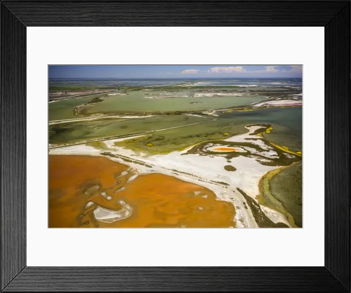 Framed Print : Salt patterns on the surface of the salines of Le Grau-du-Roi, Camargue, Languedoc-Roussillon, France Framed Print : Salt patterns on the surface of the salines of Le Grau-du-Roi, Camargue, Languedoc-Roussillon, France