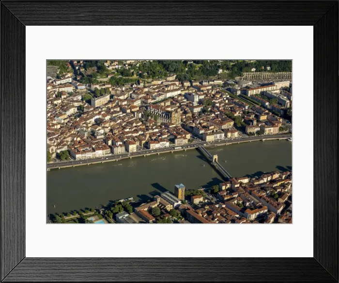 Framed Print : Rhone, downtown, Vienne, Sainte-Colombe, Rhone-Alpes, France