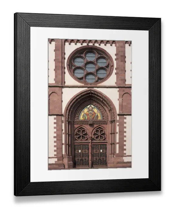Framed Print : Entrance of the Herz Jesu-Kirche, or Sacred Heart Church, built in the style of Historicism, consecrated in 1897, Freiburg, Baden-Wurttemberg, Germany Framed Print : Entrance of the Herz Jesu-Kirche, or Sacred Heart Church, built in the style of Historicism, consecrated in 1897, Freiburg, Baden-Wurttemberg, Germany