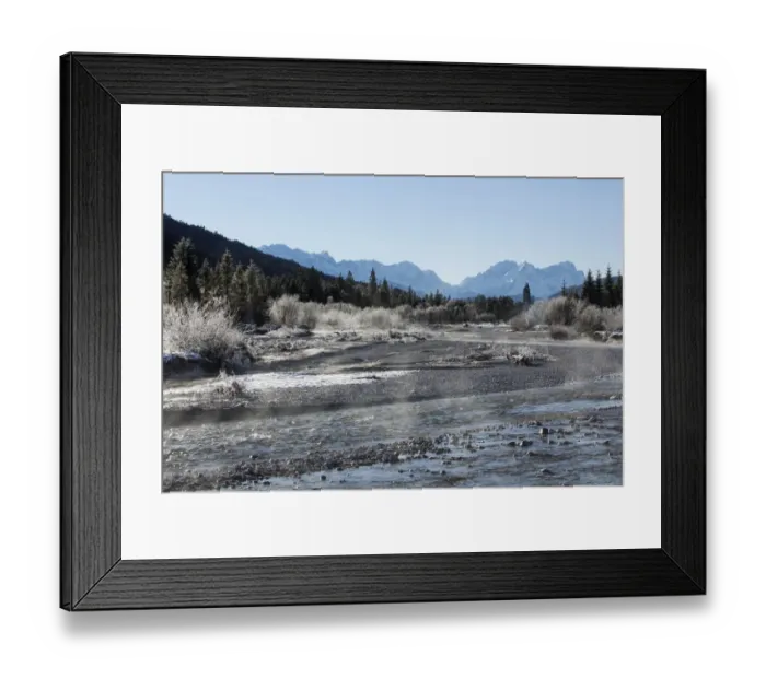 Framed Print : Isar in winter, Vorderriss, Tyrol, Austria Framed Print : Isar in winter, Vorderriss, Tyrol, Austria