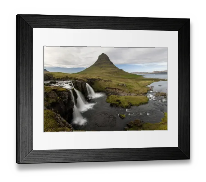 Framed Print : Waterfall near Grundarfjordur, Kirkjufell at the back, Snaefellsnes peninsula, Iceland Framed Print : Waterfall near Grundarfjordur, Kirkjufell at the back, Snaefellsnes peninsula, Iceland