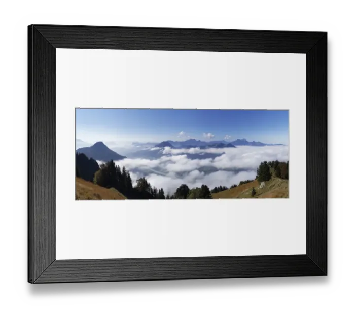 Framed Print : Panoramic view from Mt Heuberg near Nussdorf am Inn, with Mt Kranzhorn, Mt Wildbarren and Mt Wendelstein, from left, Chiemgau Alps, Chiemgau, Upper Bavaria, Bavaria, Germany Framed Print : Panoramic view from Mt Heuberg near Nussdorf am Inn, with Mt Kranzhorn, Mt Wildbarren and Mt Wendelstein, from left, Chiemgau Alps, Chiemgau, Upper Bavaria, Bavaria, Germany
