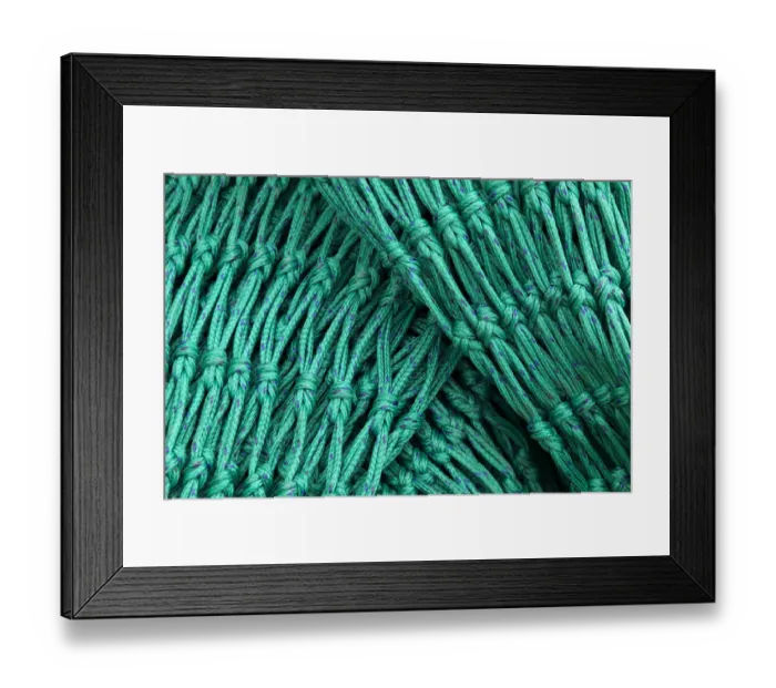 Framed Print : Fishing nets in the harbor of Husavik, Iceland