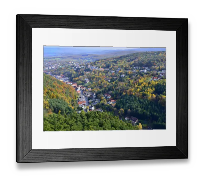 Framed Print : Townscape in autumn, Forchtenstein, Burgenland, Austria Framed Print : Townscape in autumn, Forchtenstein, Burgenland, Austria