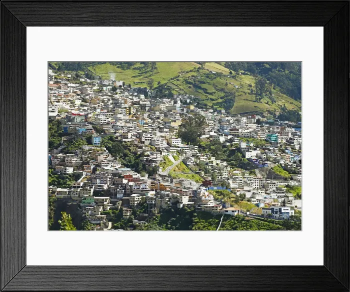 Framed Print : Cityscape, view from the El Panecillo hill to the San Diego neighbourhood, historic centre, Quito, Pichincha Province, Ecuador Framed Print : Cityscape, view from the El Panecillo hill to the San Diego neighbourhood, historic centre, Quito, Pichincha Province, Ecuador