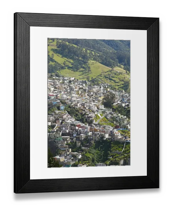 Framed Print : Cityscape, view from the El Panecillo hill to the San Diego neighbourhood, historic centre, Quito, Pichincha Province, Ecuador Framed Print : Cityscape, view from the El Panecillo hill to the San Diego neighbourhood, historic centre, Quito, Pichincha Province, Ecuador
