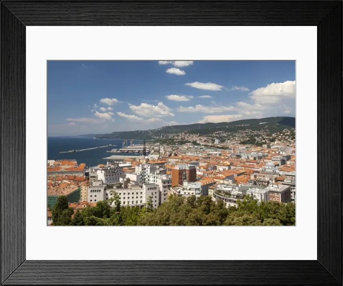 Framed Print : View from Castel San Giusto, Trieste, Friuli-Venezia Giulia, Italy Framed Print : View from Castel San Giusto, Trieste, Friuli-Venezia Giulia, Italy