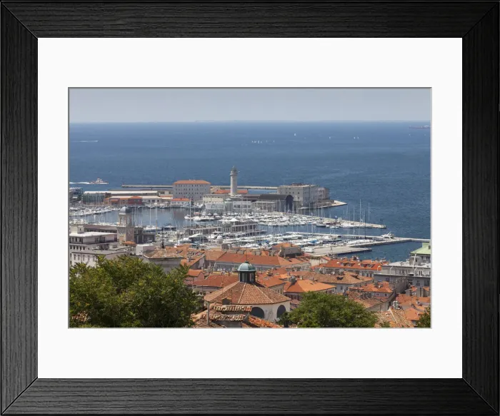 Framed Print : View from Castel San Giusto, Trieste, Friuli-Venezia Giulia, Italy