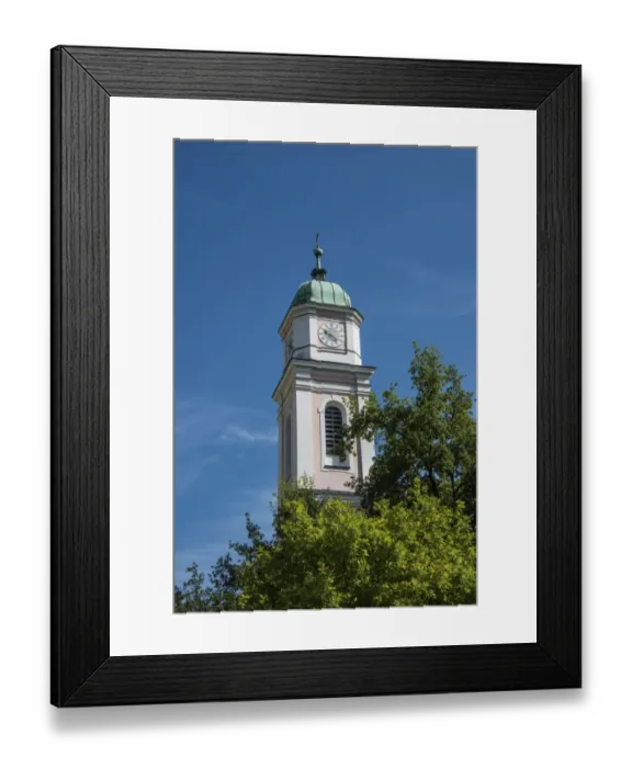 Framed Print : Tower of the parish church of St. Andrew, Berchtesgaden, Berchtesgadener Land district, Upper Bavaria, Bavaria, Germany Framed Print : Tower of the parish church of St. Andrew, Berchtesgaden, Berchtesgadener Land district, Upper Bavaria, Bavaria, Germany