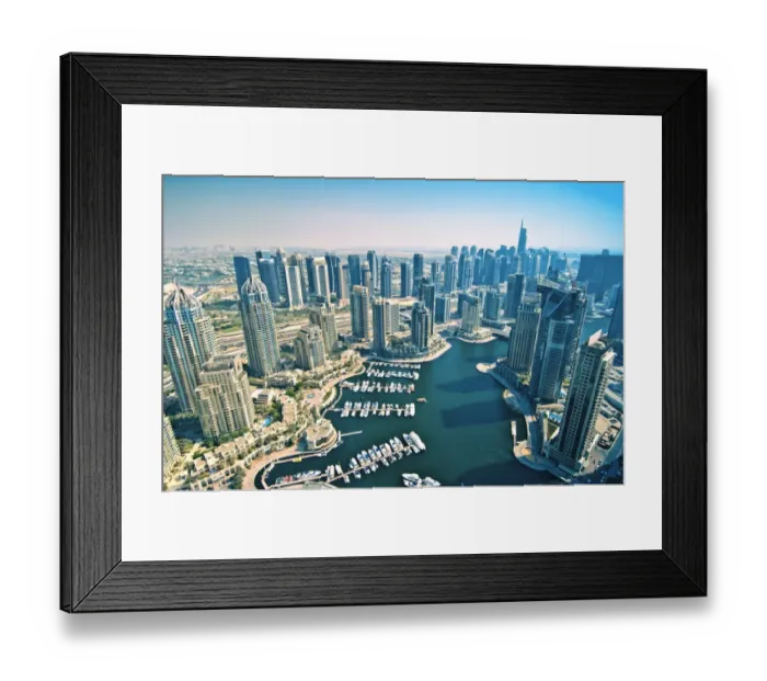 Framed Print : The Dubai Marina, panoramic view, Dubai, Emirate of Dubai, United Arab Emirates Framed Print : The Dubai Marina, panoramic view, Dubai, Emirate of Dubai, United Arab Emirates