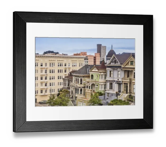 Framed Print : Old houses in Alamo Square, known as the Painted Ladies, San Francisco, California, United States Framed Print : Old houses in Alamo Square, known as the Painted Ladies, San Francisco, California, United States