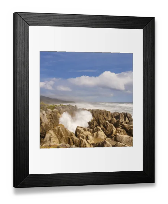 Framed Print : Blowholes, Punakaiki, West Coast, South Island, New Zealand Framed Print : Blowholes, Punakaiki, West Coast, South Island, New Zealand