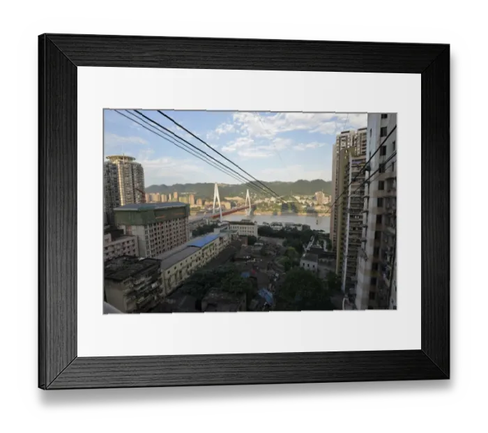 Framed Print : Old and new high-rises at the Yangtze cable car, on the Yangtze River, Chongqing, China Framed Print : Old and new high-rises at the Yangtze cable car, on the Yangtze River, Chongqing, China