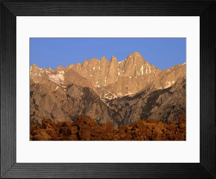 Framed Print : East side of Mt. Whitney in the morning light, Sierra Nevada, California, United States Framed Print : East side of Mt. Whitney in the morning light, Sierra Nevada, California, United States