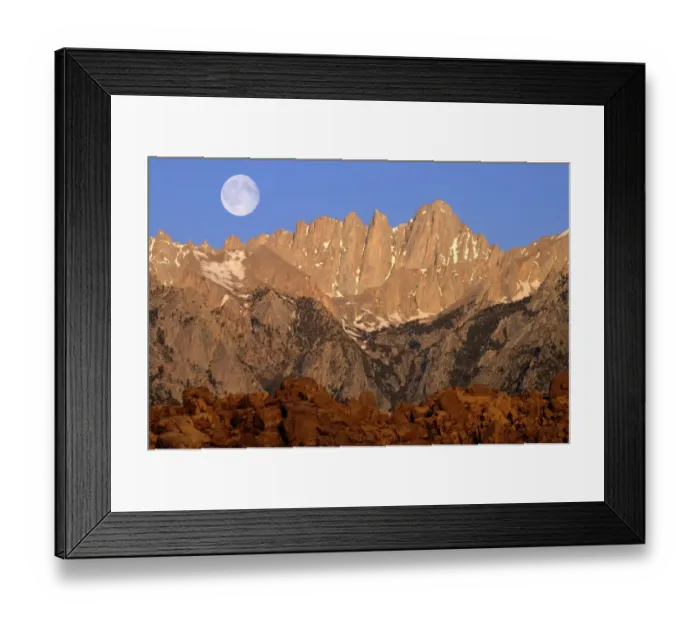 Framed Print : East side of Mt. Whitney in the morning light, Sierra Nevada, California, United States Framed Print : East side of Mt. Whitney in the morning light, Sierra Nevada, California, United States