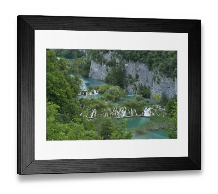 Framed Print : Lower lakes with small waterfalls, Plitvice Lakes National Park, Plitvice Jezera, Lika-Senj, Croatia Framed Print : Lower lakes with small waterfalls, Plitvice Lakes National Park, Plitvice Jezera, Lika-Senj, Croatia