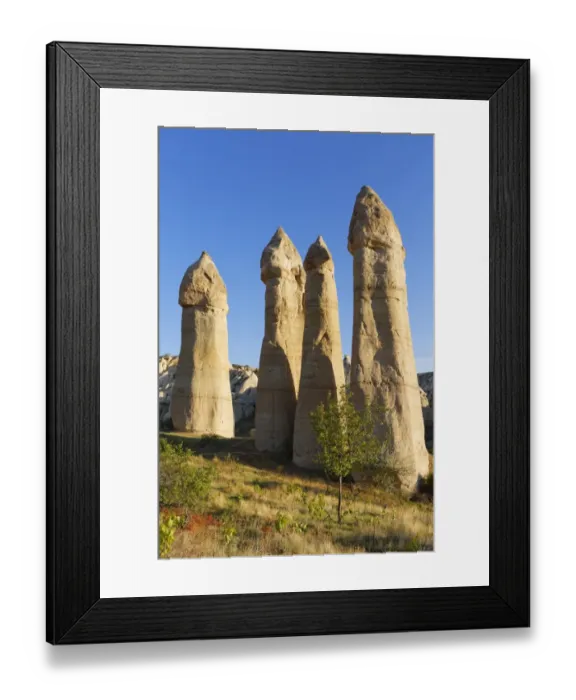 Framed Print : Fairy chimneys, phallus-shaped tufa formations, Love Valley, Goreme National Park, Cappadocia, Nevsehir Province, Central Anatolia Region, Turkey Framed Print : Fairy chimneys, phallus-shaped tufa formations, Love Valley, Goreme National Park, Cappadocia, Nevsehir Province, Central Anatolia Region, Turkey