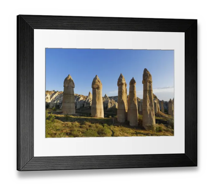Framed Print : Fairy chimneys, phallus-shaped tufa formations, Love Valley, Goreme National Park, Cappadocia, Nevsehir Province, Central Anatolia Region, Turkey Framed Print : Fairy chimneys, phallus-shaped tufa formations, Love Valley, Goreme National Park, Cappadocia, Nevsehir Province, Central Anatolia Region, Turkey