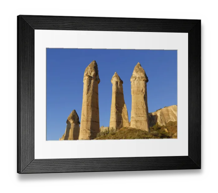 Framed Print : Fairy chimneys, phallus-shaped tufa formations, Love Valley, Goreme National Park, Cappadocia, Nevsehir Province, Central Anatolia Region, Turkey
