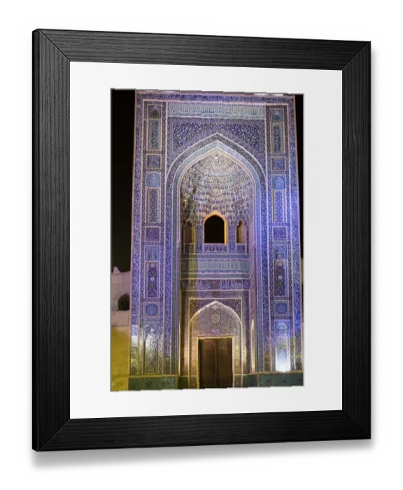 Framed Print : Friday Mosque or Masged-e game at night, Yazd, Iran Framed Print : Friday Mosque or Masged-e game at night, Yazd, Iran