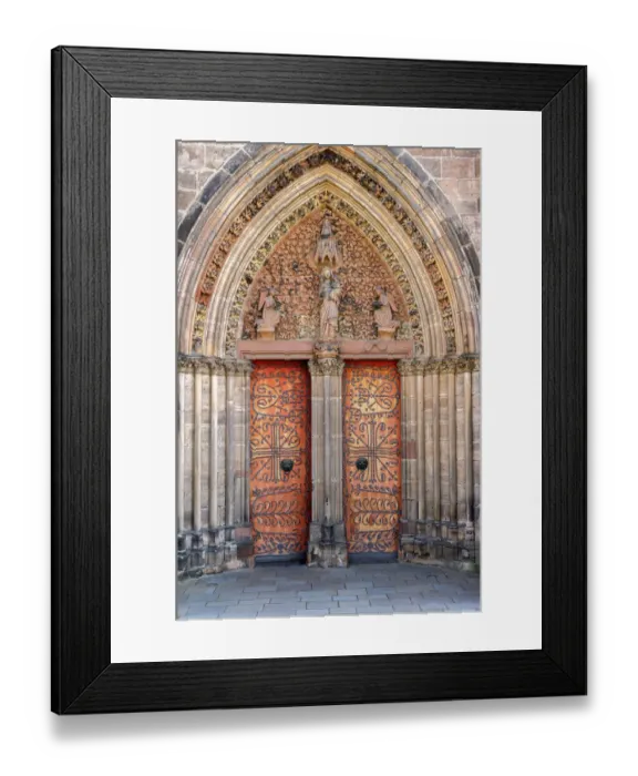 Framed Print : Gothic St. Elizabeths Church, portal with a pointed arch, Marburg, Hesse, Germany Framed Print : Gothic St. Elizabeths Church, portal with a pointed arch, Marburg, Hesse, Germany