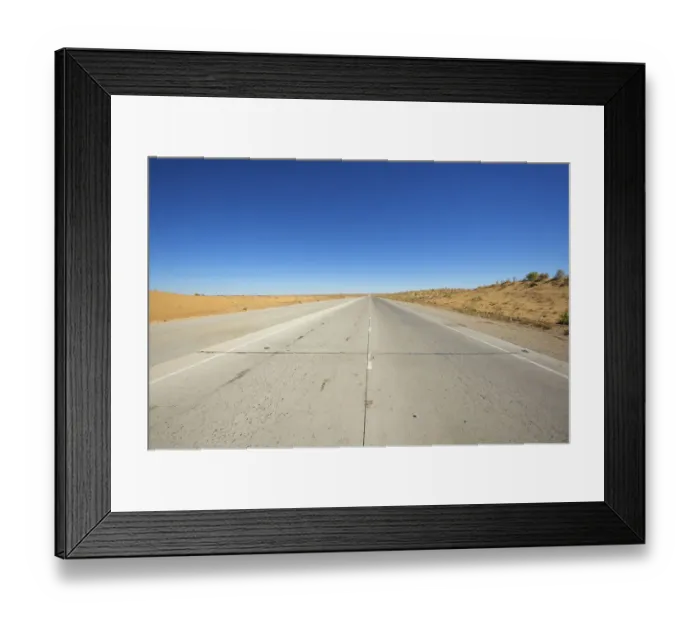 Framed Print : Road in the Kyzyl Kum desert, Uzbekistan Framed Print : Road in the Kyzyl Kum desert, Uzbekistan