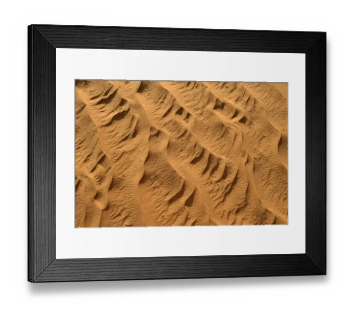 Framed Print : Sand ripples, texture on a sand dune, Tassili nAjjer, Sahara desert, Algeria