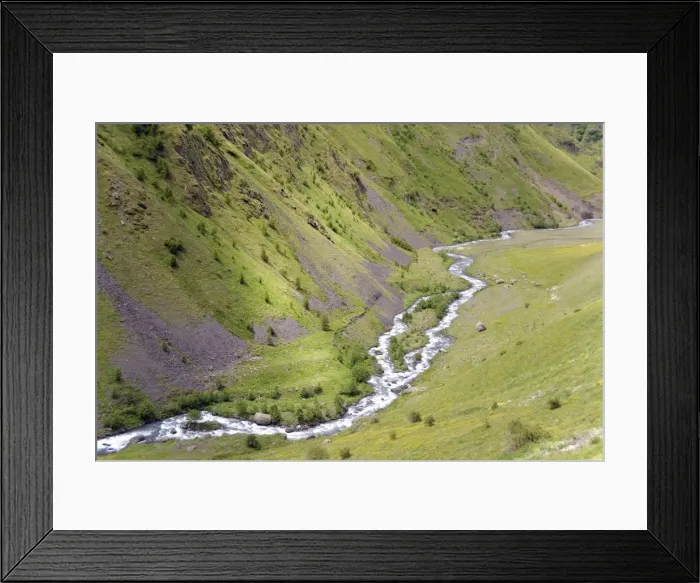 Framed Print : Sno River in Sno Valley, between Sno and Jutta, near Stepantsminda, Kasbegi region, High Caucasus, Georgia Framed Print : Sno River in Sno Valley, between Sno and Jutta, near Stepantsminda, Kasbegi region, High Caucasus, Georgia