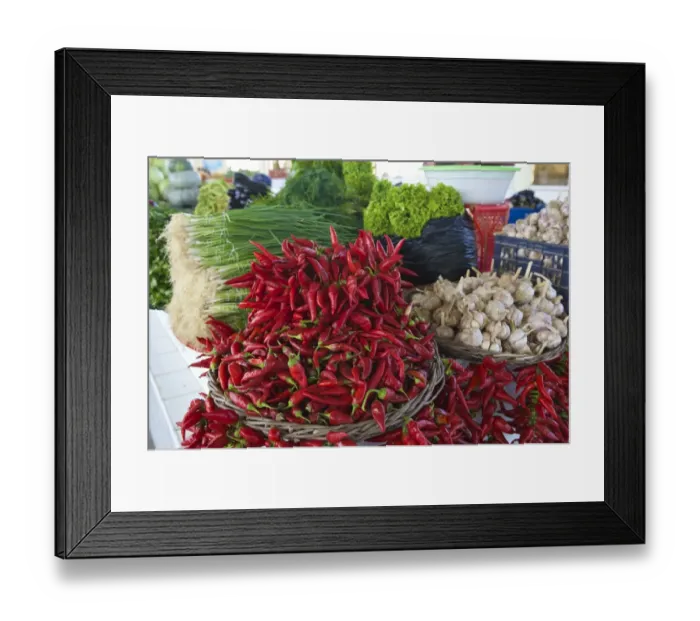 Framed Print : Chili peppers and garlic for sale at the bazaar, Bukhara, Uzbekistan Framed Print : Chili peppers and garlic for sale at the bazaar, Bukhara, Uzbekistan