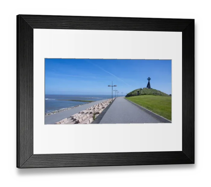 Framed Print : Beach promenade and dune with beacon, Baltrum, East Frisian Islands, East Frisia, Lower Saxony, Germany Framed Print : Beach promenade and dune with beacon, Baltrum, East Frisian Islands, East Frisia, Lower Saxony, Germany