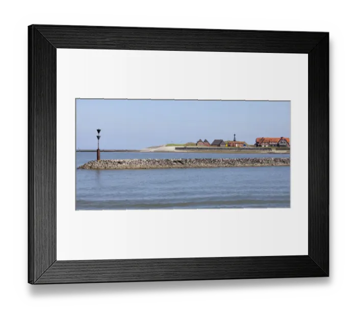 Framed Print : Island view from the sea side, Baltrum, East Frisian Islands, East Frisia, Lower Saxony, Germany Framed Print : Island view from the sea side, Baltrum, East Frisian Islands, East Frisia, Lower Saxony, Germany