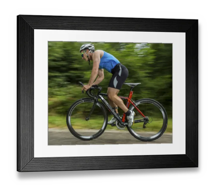 Framed Print : Triathlete, 45 years, cycling, Kaiserstrassle road, Baden-Wurttemberg, Germany Framed Print : Triathlete, 45 years, cycling, Kaiserstrassle road, Baden-Wurttemberg, Germany