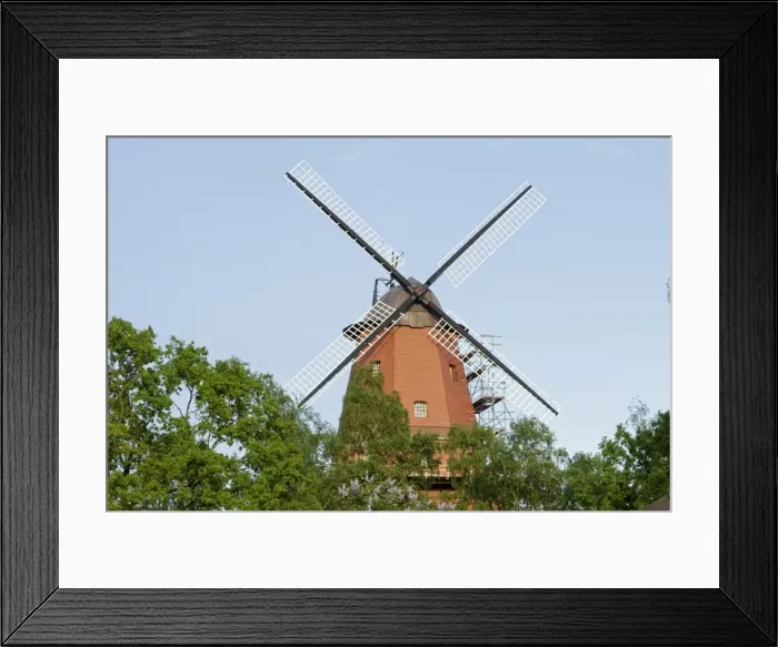 Framed Print : Windmill, Hittbergen, Lower Saxony, Germany
