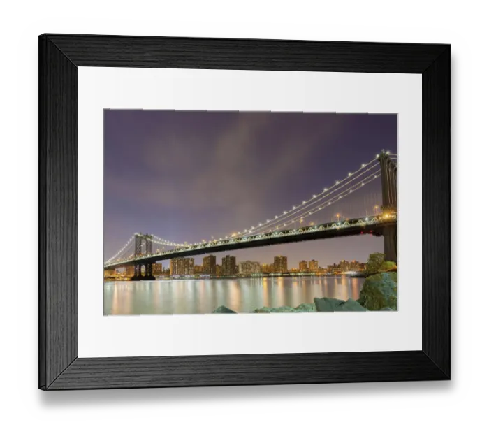 Framed Print : Manhattan Bridge with views of Manhattan, New York City, New York, United States Framed Print : Manhattan Bridge with views of Manhattan, New York City, New York, United States