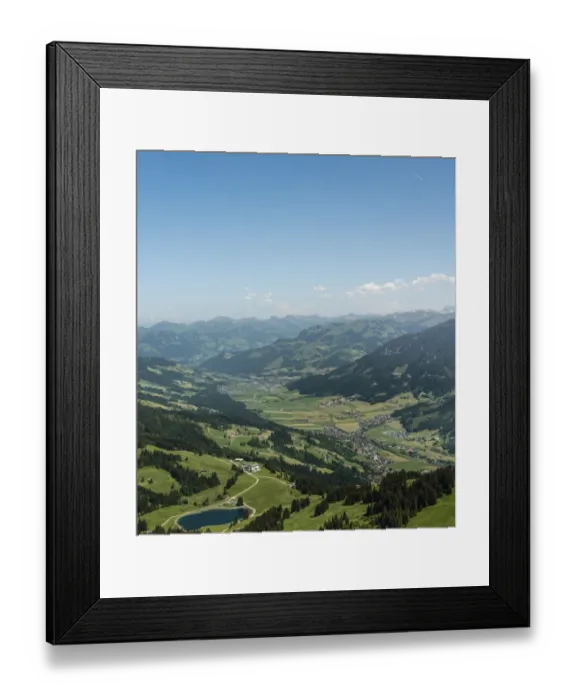 Framed Print : Alps with Filzalm Lake in the summer, Brixen im Thale, Tyrol, Austria