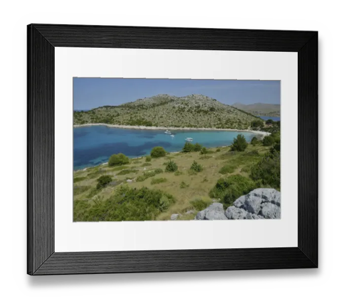 Framed Print : Excursion boats in Lojena Bay, Levrnaka Island, Kornati islands, Kornati National Park, Adriatic, Croatia Framed Print : Excursion boats in Lojena Bay, Levrnaka Island, Kornati islands, Kornati National Park, Adriatic, Croatia