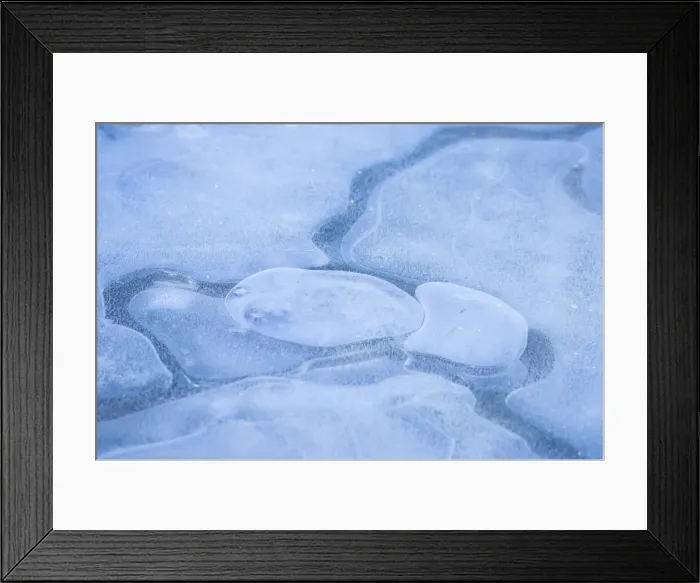Framed Print : Air bubbles in ice