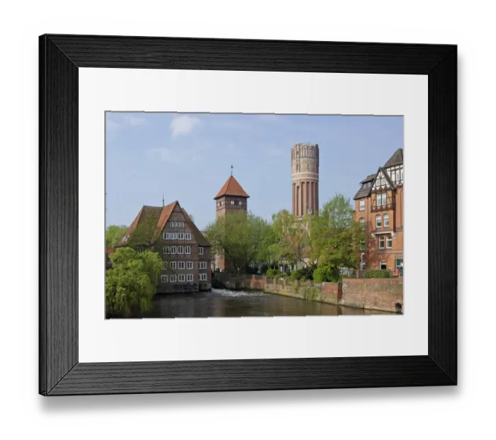 Framed Print : Ratsmuhle mill, water tower, Luneburg, Lower Saxony, Germany Framed Print : Ratsmuhle mill, water tower, Luneburg, Lower Saxony, Germany
