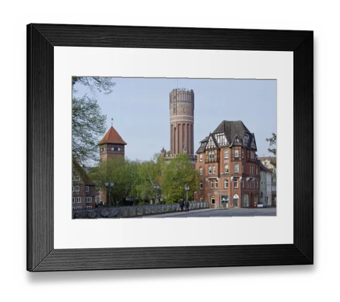 Framed Print : Ratsmuhle mill, water tower, Luneburg, Lower Saxony, Germany Framed Print : Ratsmuhle mill, water tower, Luneburg, Lower Saxony, Germany