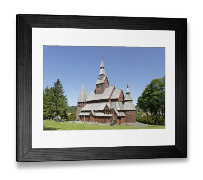 Framed Print : Stave church, Hahnenklee, Harz, Lower Saxony, Germany Framed Print : Stave church, Hahnenklee, Harz, Lower Saxony, Germany
