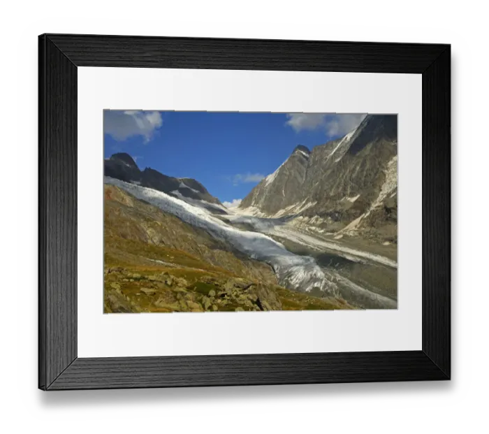 Framed Print : View across the Anen Glacier and the Lang Glacier to the Loetschenluecke mountain pass, Loetschental Valley, Valais, Switzerland, Europe Framed Print : View across the Anen Glacier and the Lang Glacier to the Loetschenluecke mountain pass, Loetschental Valley, Valais, Switzerland, Europe