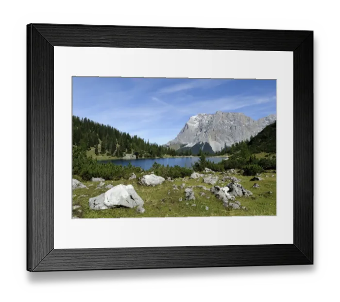 Framed Print : View across Seebensee Lake to Mt Zugspitze, Ehrwald, Tyrol, Austria, Europe, PublicGround Framed Print : View across Seebensee Lake to Mt Zugspitze, Ehrwald, Tyrol, Austria, Europe, PublicGround