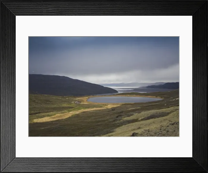 Framed Print : Landscape at the Kangerlussuaq Fjord, Greenland Framed Print : Landscape at the Kangerlussuaq Fjord, Greenland