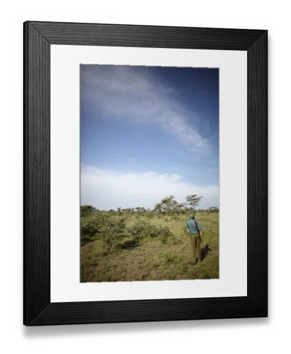 Framed Print : Ranger in the Serengeti, Tanzania, Africa Framed Print : Ranger in the Serengeti, Tanzania, Africa