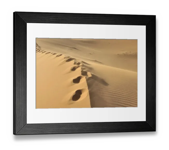 Framed Print : Footprints on sand dune, desert of Erg Chebbi, Morocco, Africa, PublicGround Framed Print : Footprints on sand dune, desert of Erg Chebbi, Morocco, Africa, PublicGround